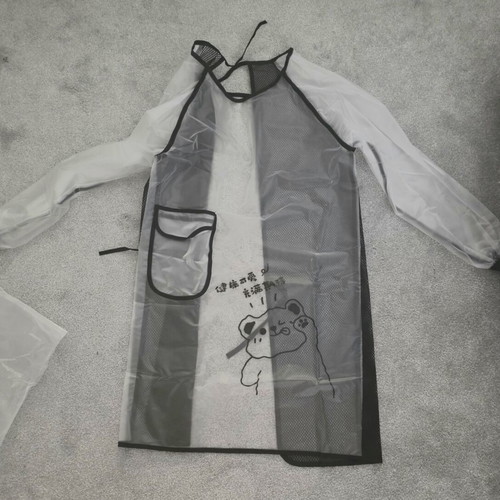 Transparent Waterproof Work Apron with Sleeves new
