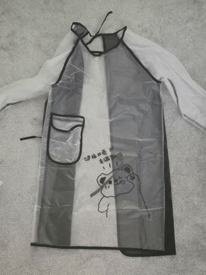 Transparent Waterproof Work Apron with Sleeves new