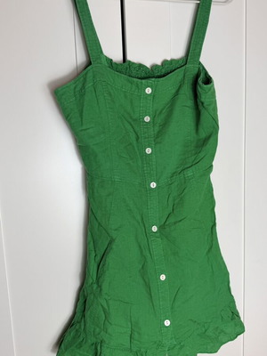 Zara linen green summer dress medium used