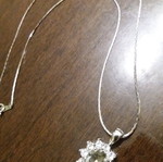 Fantasy necklace used, silver, shiny