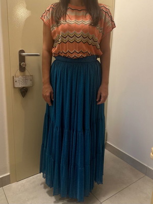Karavan tulle skirt like new, medium, turquoise