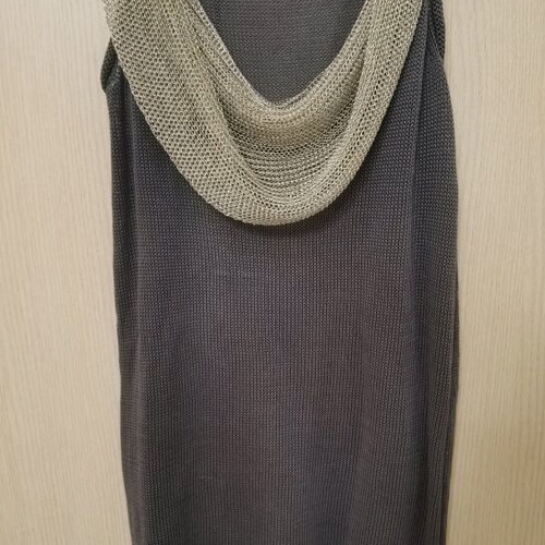 Mini dress like new with draped silver detail, size S
