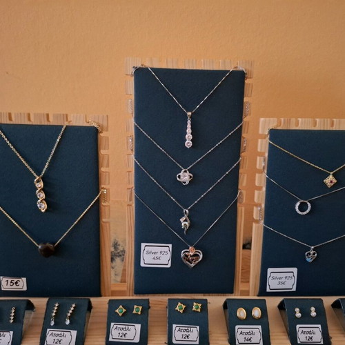 Jewelry stand for rings, earrings, necklaces and bracelets, dark green
