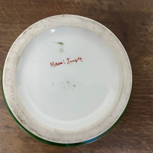 French porcelain cachepot used imperial style with Napoleon emblems
