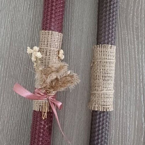 Beeswax candle handmade new in various colors