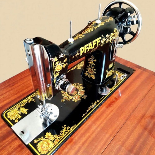 Pfaff 50 antique sewing machine with cabinet, fully functional