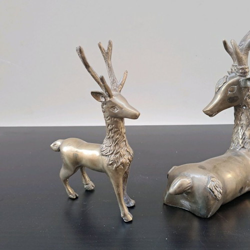 Handmade brass deer like new, solid brass