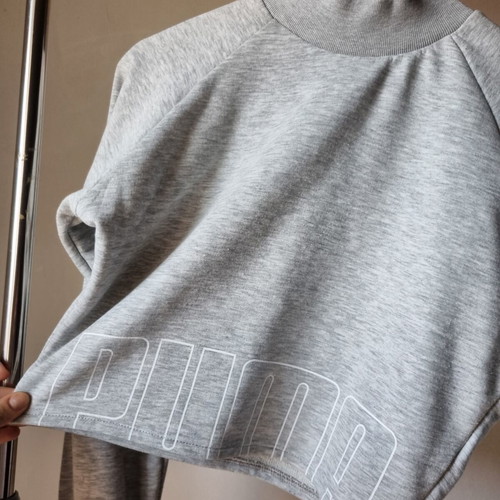Puma crop sweatshirt σαν καινούργιο, βαμβακερό, μέγεθος XS, γκρι