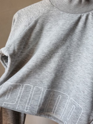 Puma crop sweatshirt σαν καινούργιο, βαμβακερό, μέγεθος XS, γκρι
