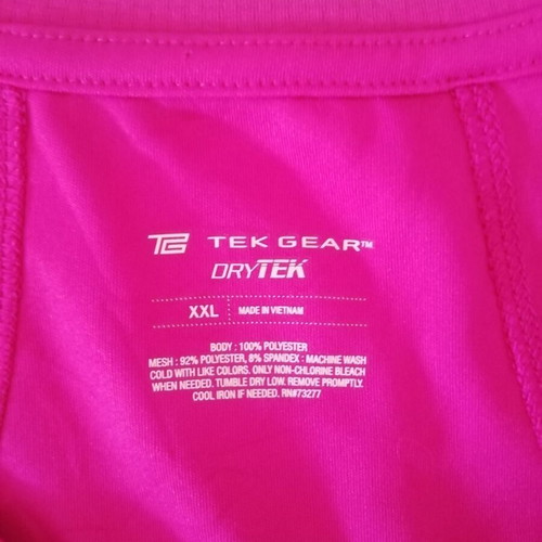Tek Gear Dry Tek fuchsia sports top size XXL like new