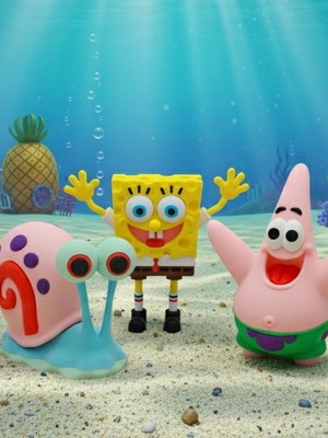 Spongebob Squarepants figure trio new, handmade