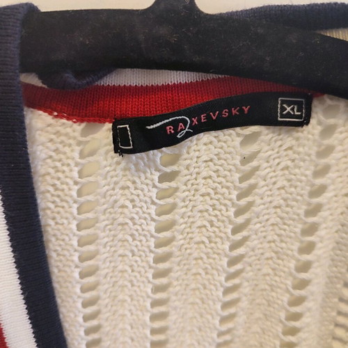 Raxevsky knitted white crop cardigan XL like new