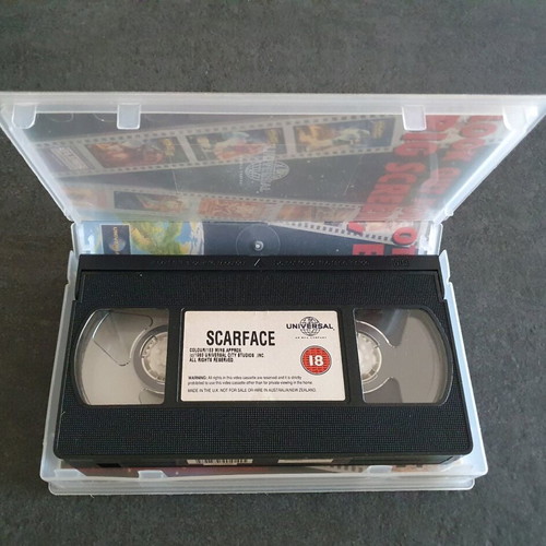 Scarface VHS tape used, English version