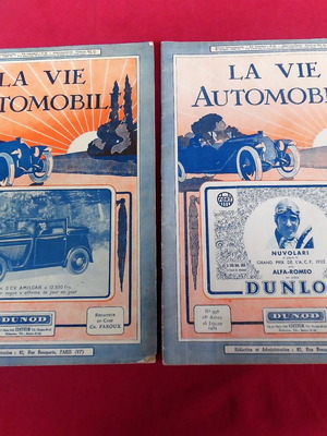 Collectible French car magazines from the 1930s, pack of 25, excellent condition