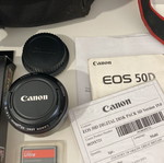 Canon 50D camera used, set with 2 lenses and accessories