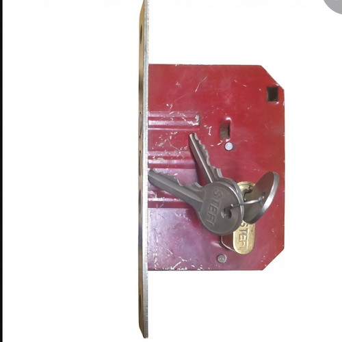 Additional mortice lock with three 2-turn bolts new