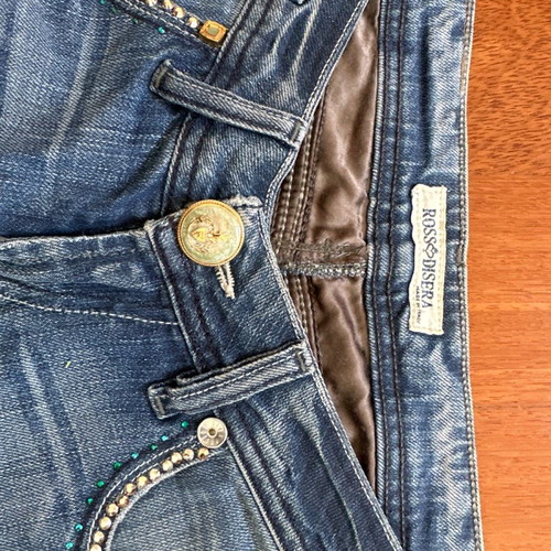 Rossodisera 29 jeans with rhinestones used, low rise