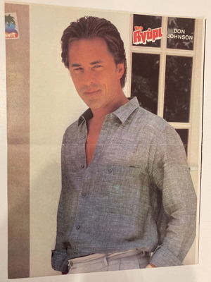 Αφίσα ένθετο περιοδικού με Don Johnson και Morten Harket