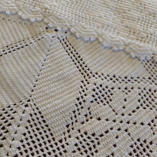 Handmade knitted blanket 190x200 like new