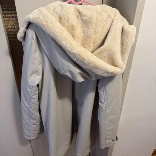 Zara half coat for girl 13-14 years like new with fur lining beige
