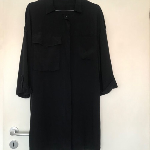 Mason's silk shirt dress size S/M like new, black