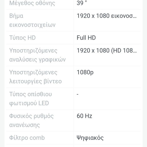 Samsung UE39EH5003W TV used 39"