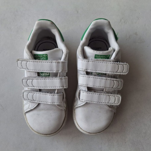 Adidas Stan Smith sneakers size 26 used, white and green