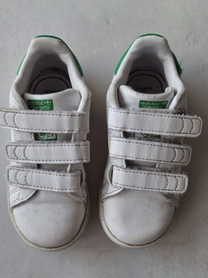 Adidas Stan Smith sneakers size 26 used, white and green