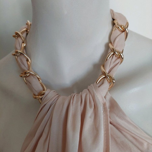 H&M Halterneck Cropped Top beige, size XS, like new