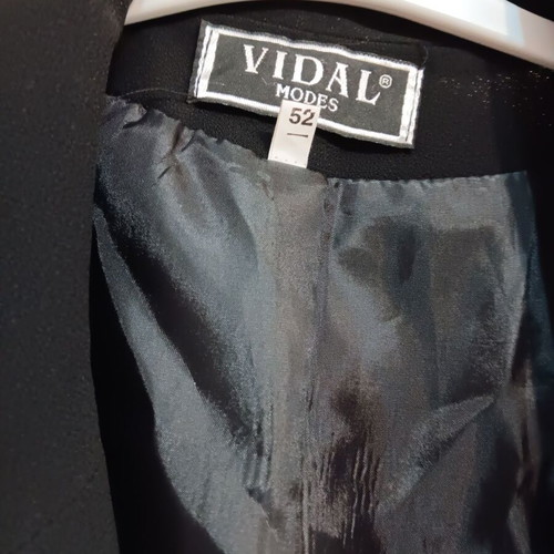 Vidal women's jacket black like new with transparent sleeves