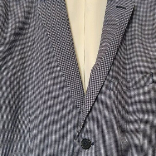 H&M men's jacket like new, blue and white checkered, size 50