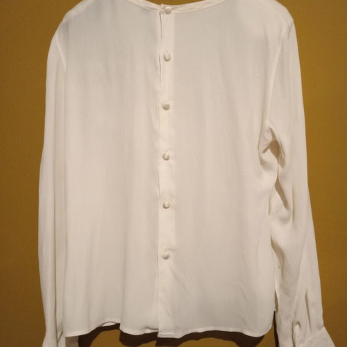 Nuova Citta vintage silk blouse 1995, white beige