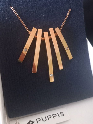 Κολιέ ατσάλινο Puppis αφόρετο, χρυσό