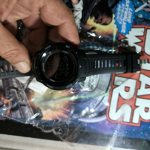 Men's digital watch new, waterproof, black