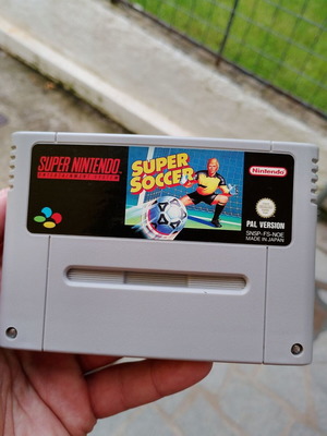 Super Soccer παιχνίδι SNES μεταχειρισμένο, αγγλικό μενού, λειτουργικό