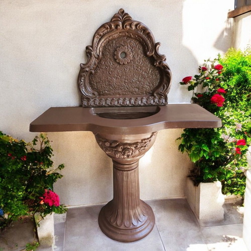 Garden Concrete Wall Fountain Astrea Brown new