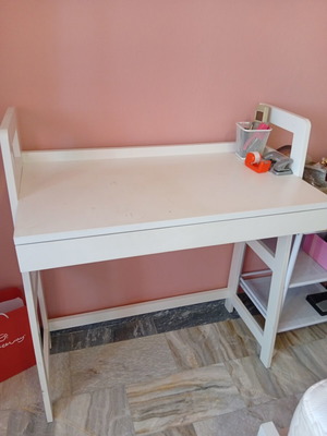 White desk with drawer used, 0.80 cm width