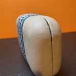 Achilleas Accessories summer clutch bag with chain, beige and blue