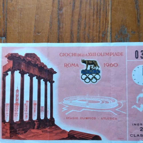Rome 1960 Olympic Games tickets used, set of 2