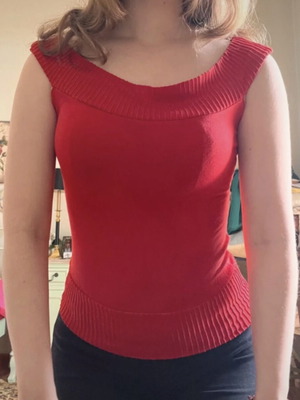 Passager red top size S like new, cotton blend