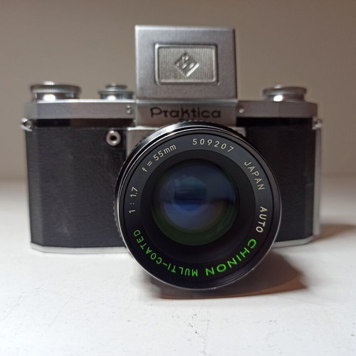 Vintage Film Camera Practica FX used without lens with TLR-style viewfinder