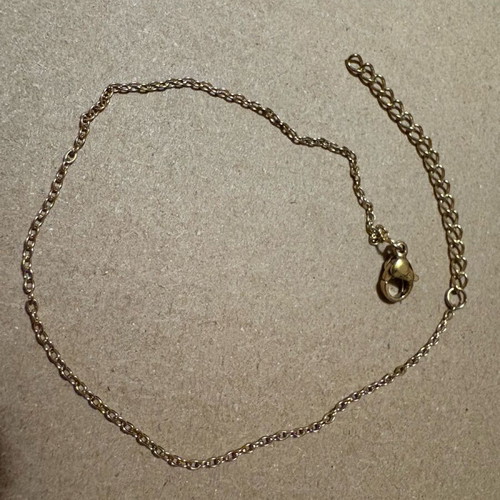 Gold plated stainless steel anklet, new