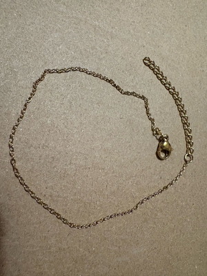 Gold plated stainless steel anklet, new