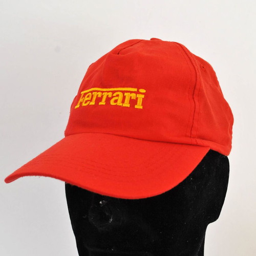 Ferrari vintage red baseball cap with embroidered logo used