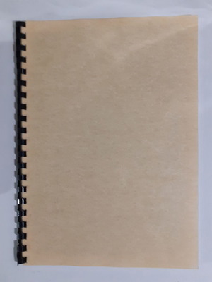 Cookbook used with plastic binding, Greek recipes