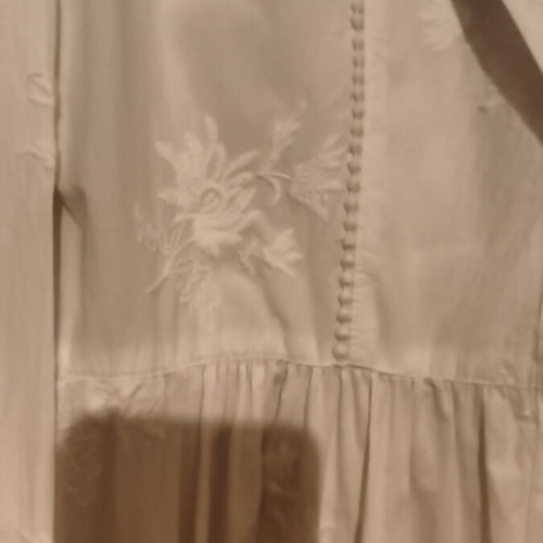 Zara white embroidered cotton dress XL like new, romantic style