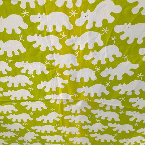 Ikea Lime Green Hippo fabric new, 120x300cm, cotton