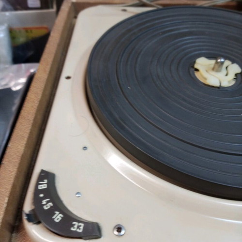 Dual record player used without needle Greek made suitcase model
