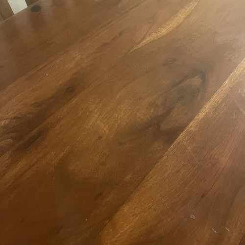 Solid wood dining table with 6 chairs set