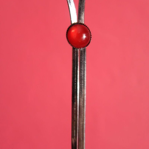 Pull&Bear long necklace new with red stone and adjustable clasp